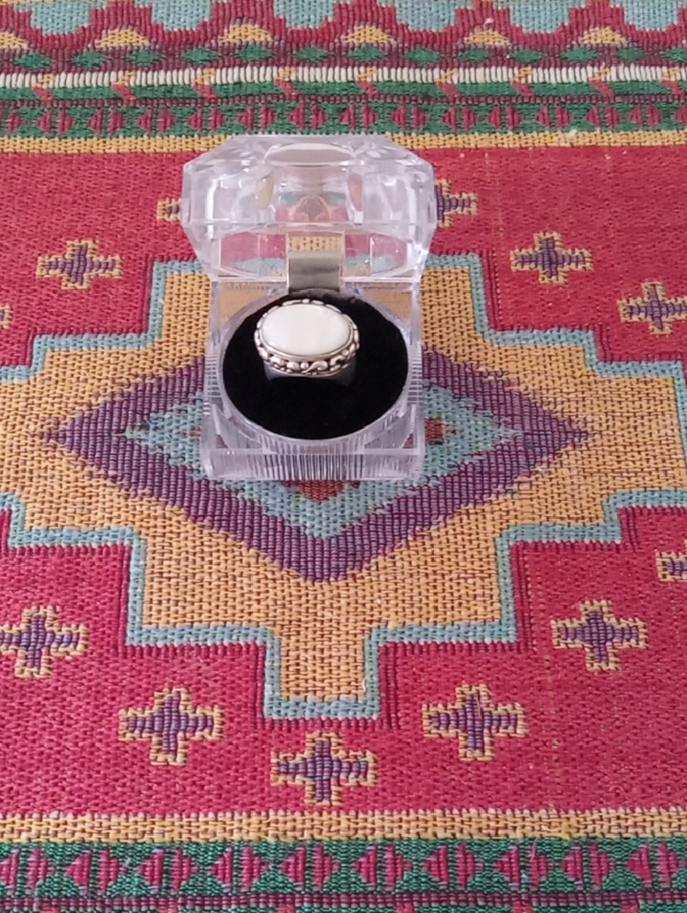 Mother Of Pearl Sterling Silver Ring